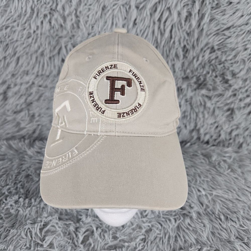 Robin Ruth Unisex OS Tan Firenze Italy Embroidered Cotton Baseball Cap Hat